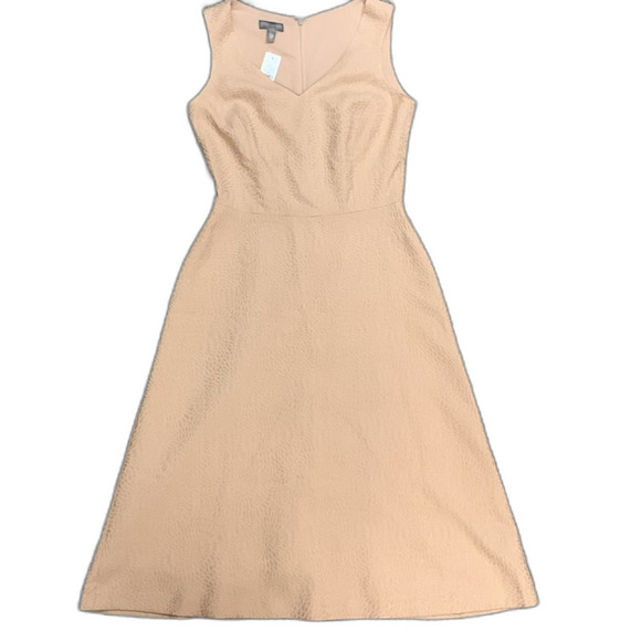 Long Tall Sally Peachy Nude Floral Embossed Sleeveless V-Neck Occasion Dress 8 - Picture 2 of 15